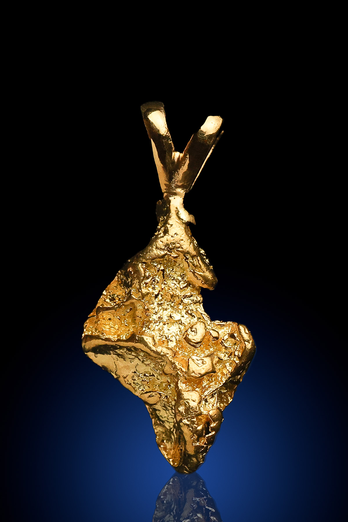 Unique Shape - Natural Alaskan Gold Nugget Pendant